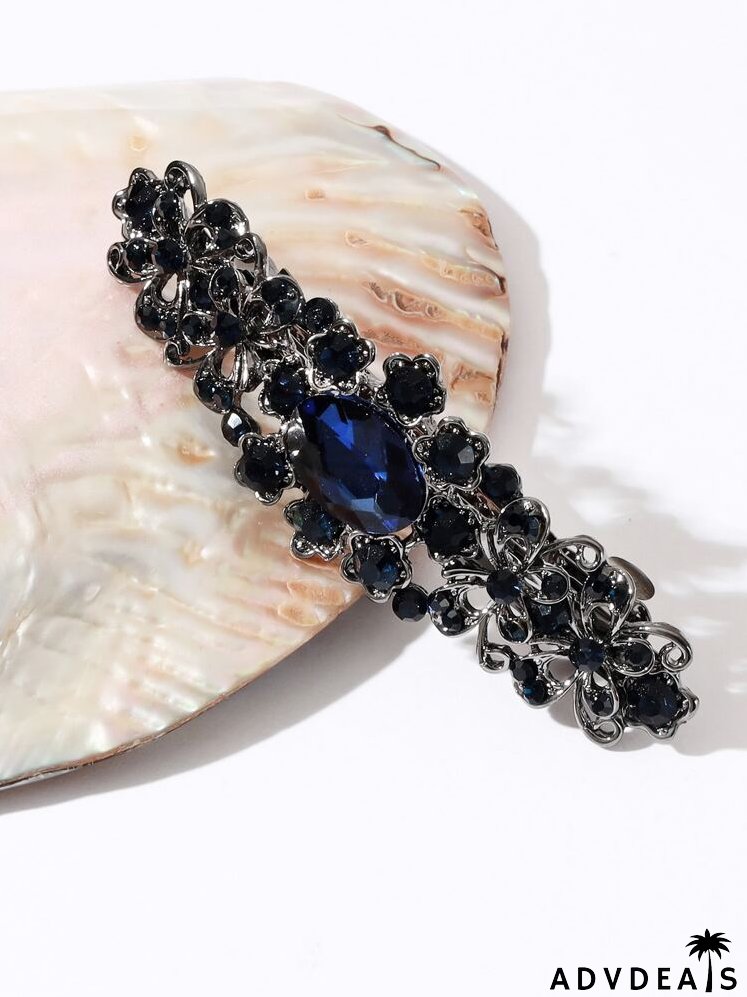 Gemstone & Flower Decor French Clip