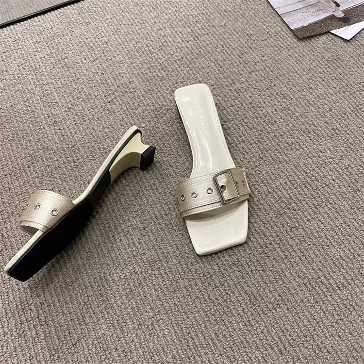 Tanguoant Tanguoant Summer New Fashion Belt Buckle One Word Type Outside Wear With Cool Drag Shaped With Slippers Female
