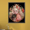 uk.everydayedeals (Limited Stock)Diamond Painting - Round AB Drills - Literary Retro Girl(45*55cm)