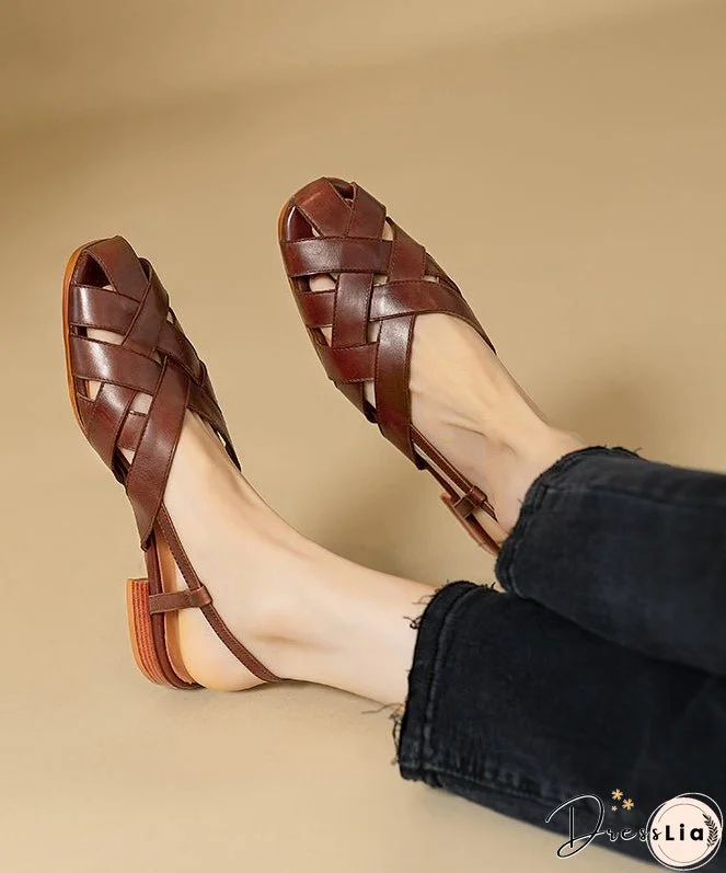 New Comfy Yellow Splicing Hollow Out Sandals