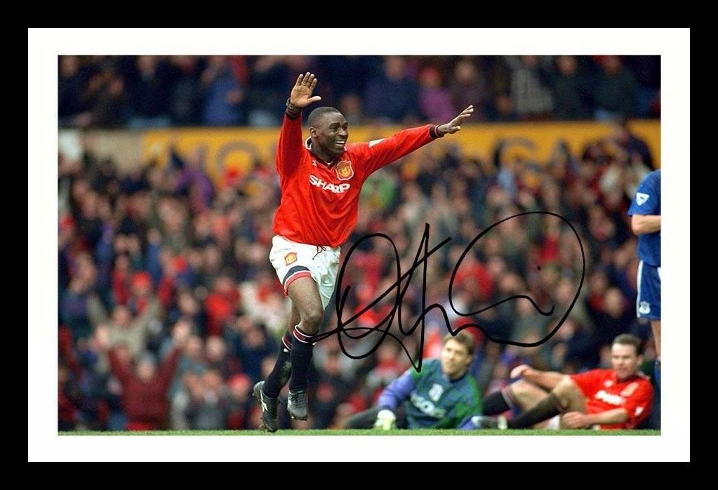 Andy Cole - Manchester United Autograph Signed & Framed Photo Poster painting