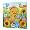 Easter Duck DIY Perlenmalerei Kunstsets mit Rahmen 25x25 cm Perlengem&auml;lde Bildkunst Basteln f&uuml;r Erwachsene Anf&auml;nger Wanddekoration f&uuml;r Zuhause