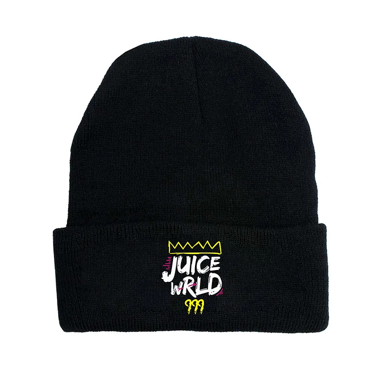 Hip Hop Juice Wrld Printed Knitted Hats Beanie Hat at Hiphopee