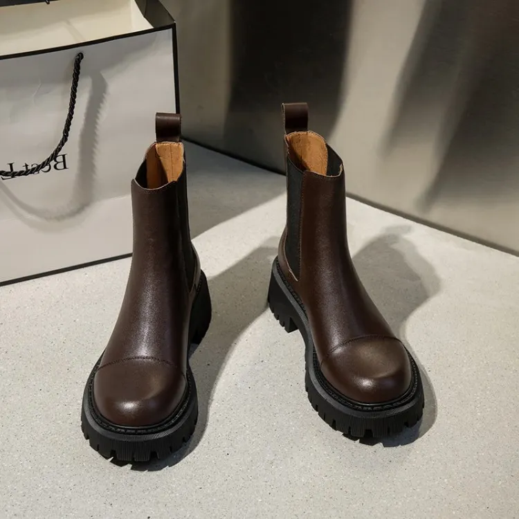 Women's Platform Short Martin Boots-vocosishoes