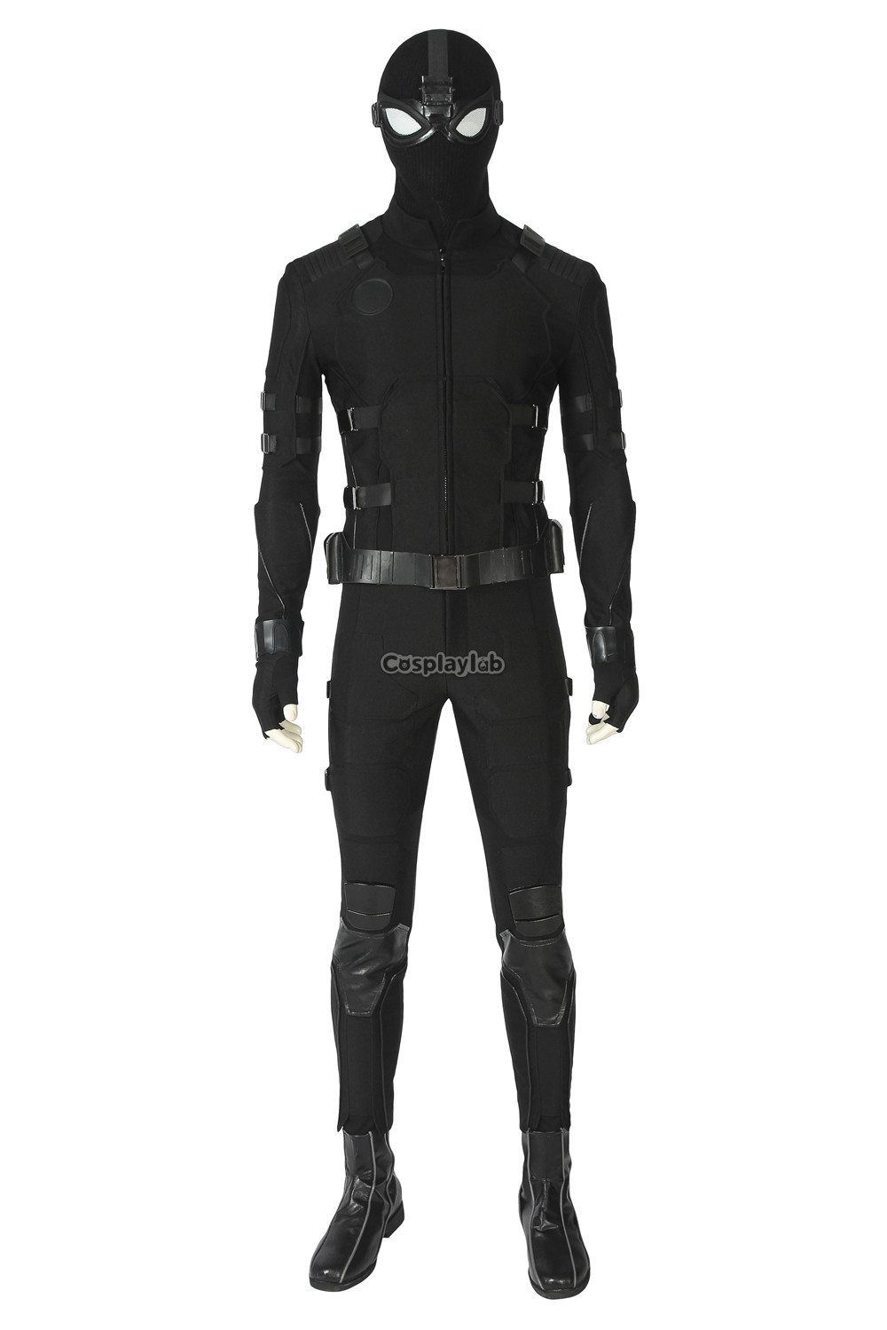 Peter Parker Black Stealth Suit Cosplay Costume