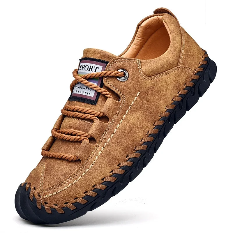 Leather Men Shoes Luxury Brand 2020 Handmade Casual Shoes Men Sneakers Italian Breathable Leisure Mens Loafers Moccasins JKPUDUN