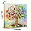 (25x25cm)DIY Pearl Painting Tree Framed Handmade Pearl Material Art Kit Living Room Decor