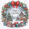 Christmas House-Partial 11CT Stamped Cross Stitch Bead Embroidery 36*36cm/14.17*14.17in tapestrymarket