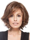 Brown Short Curly Wavy Wig