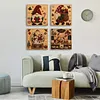 S&eacute;rie de No&euml;l : kits artistiques de peinture en perles &agrave; cadre en bois DIY 20x20cm