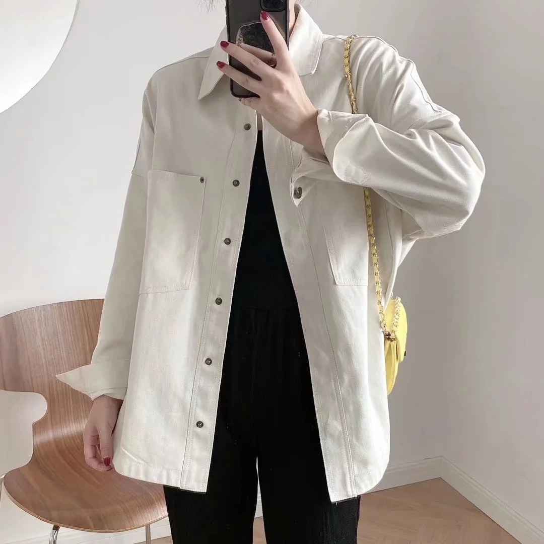 Nigikala Nigikala And Autumn 2025 New Women's Urban Casual Wash Denim Shirt Jacket Jacket M2