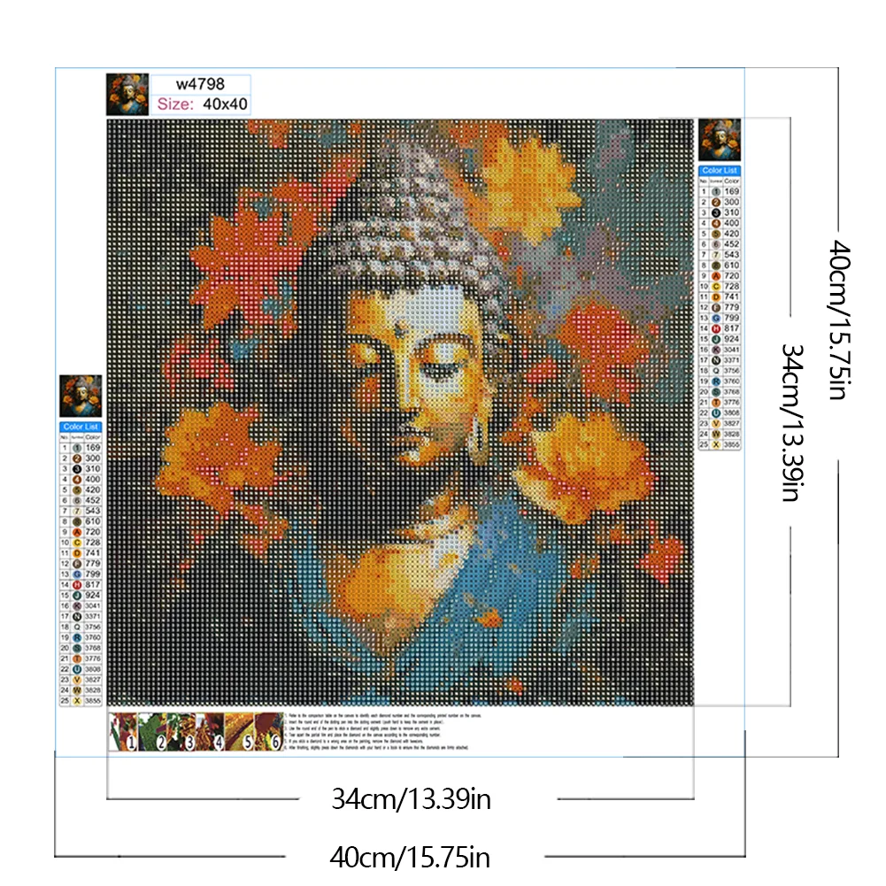 Diamond Painting - Full Round Drill - Buddha(Canvas|40*40cm)