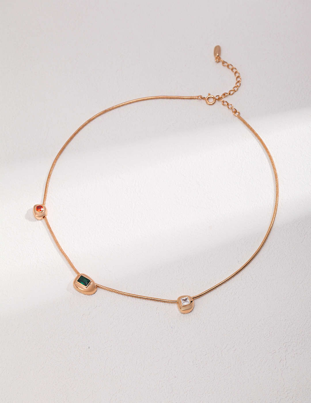  Gem Snake Chain Necklace