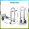 [US Local Warehouse] 3 in 1 Folding Hand Truck Dolly Cart with Wheels 550LBS Capacity Heavy Duty Collapsible Moving Dolly for Logistics Shopping Home Office
