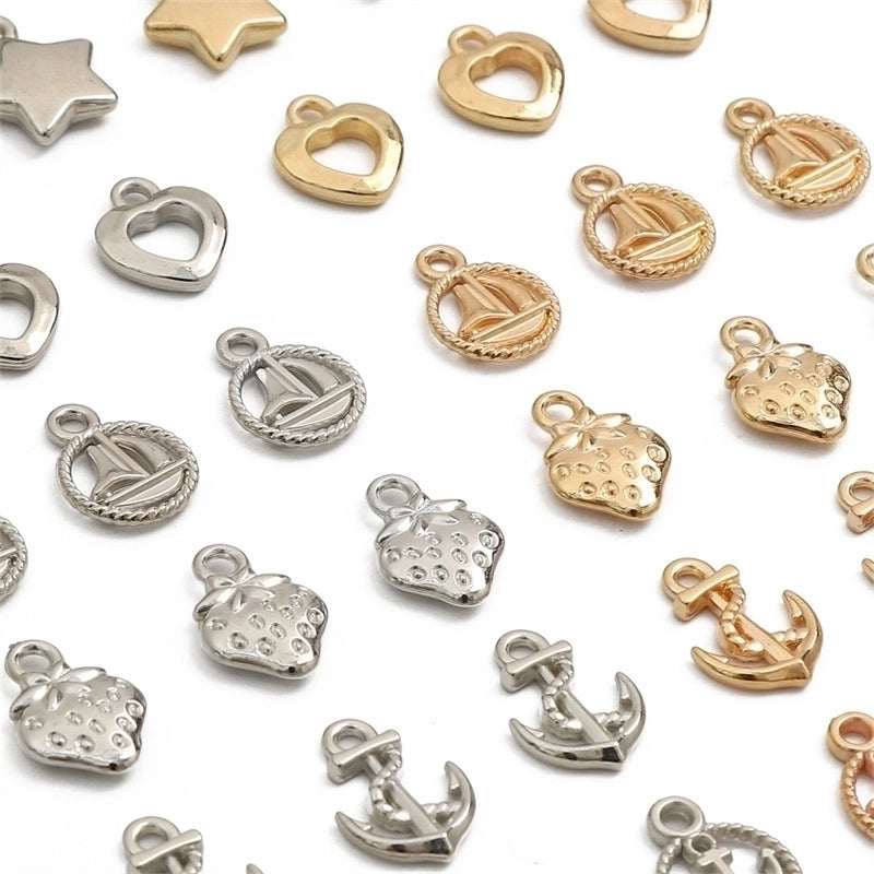 20 PCS/Package 304 Stainless Steel Solid Color Jewelry Accessories Pendant