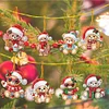 8Pcs DIY Christmas Bears Diamond Painting Hanging Pendant