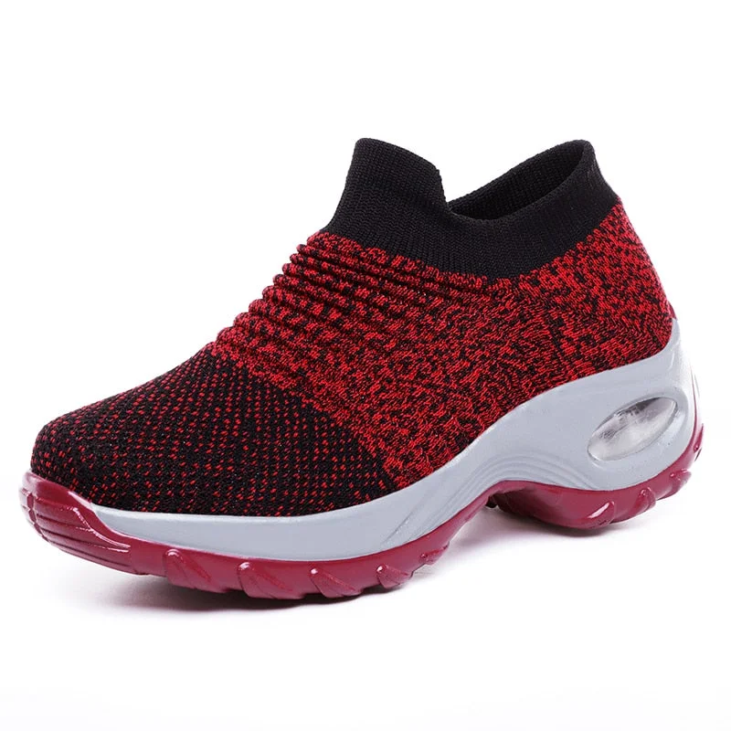 2020 Spring Women Breathable Shoes Woman Flat Slip on Platform Tenis for Women Mesh Sock Sneakers Shoes zapatillas aire mujer
