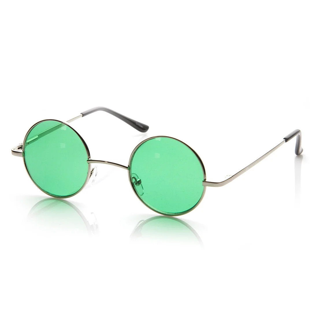 Small Metal Round Circle Ozzy Elton John Color Tint Lennon Style glasses