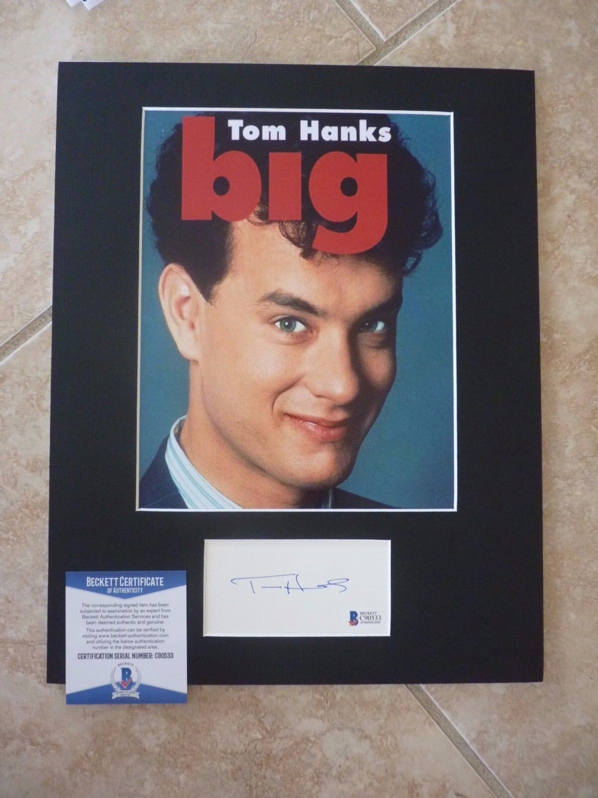 Tom Hanks Signed Autographed 11x14 Matted Photo Poster painting Display BIG Movie BAS Certified