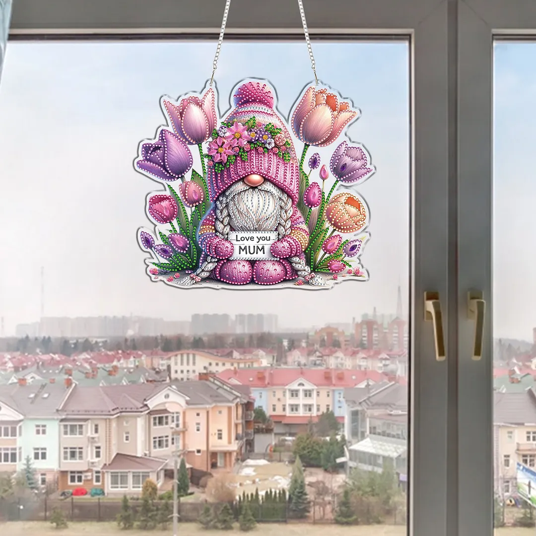 Goblins Tulips 2D Flat DIY Acrylic Diamond Painting Charms Kits Special Shape Single Side Drill