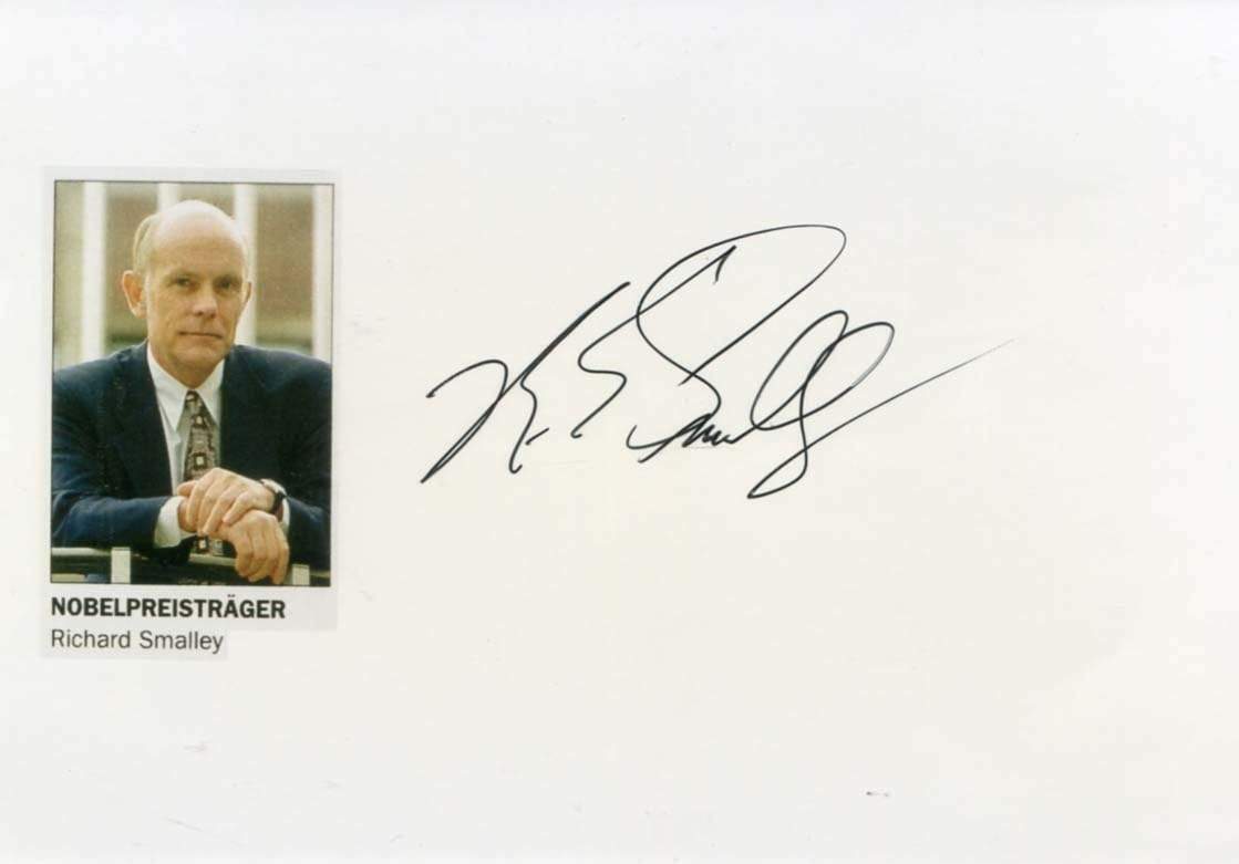 Richard Smalley (+) autograph Nobel Prize in Chemistry in 1996, signed Photo Poster painting