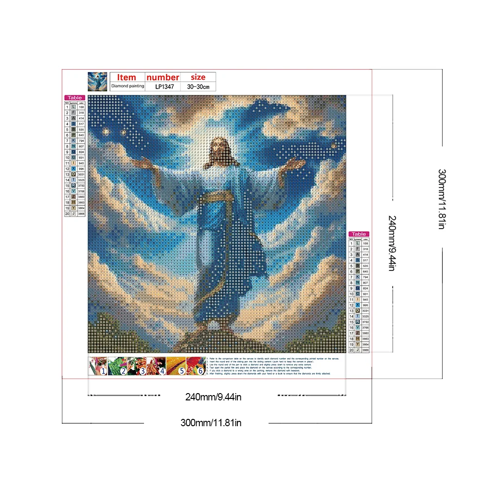 Diamond Painting - Full Round Drill - Jesus(Canvas|30*30cm)