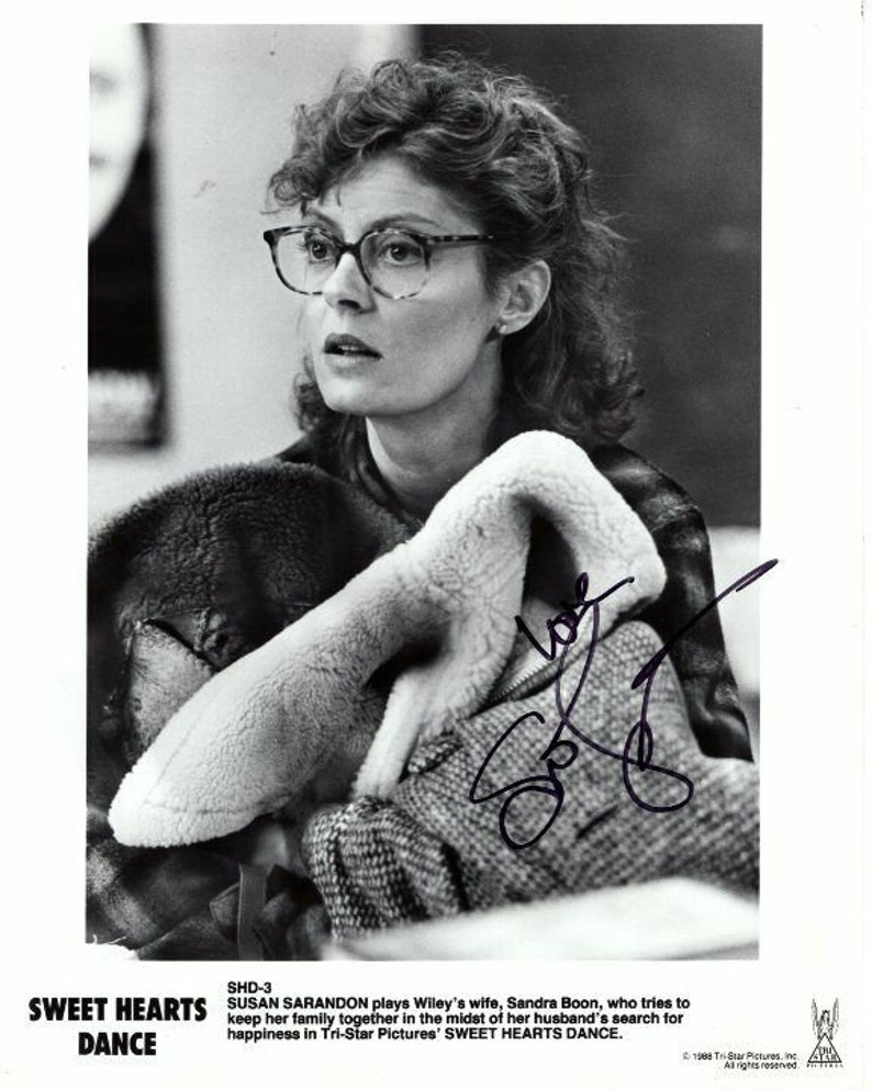 Susan sarandon signed autographed sweet hearts dance original press Photo Poster painting