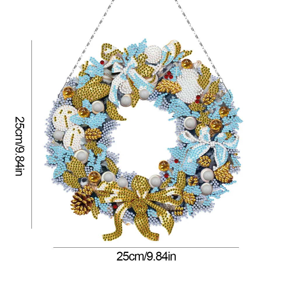 Special Shaped Crystal Painting Wreath Kit DIY Full Drill Garlan(Single Sided)