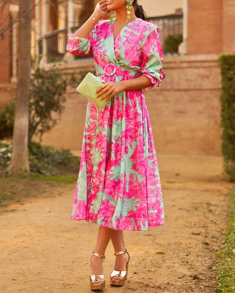 All-in-one Elegant Print Dress