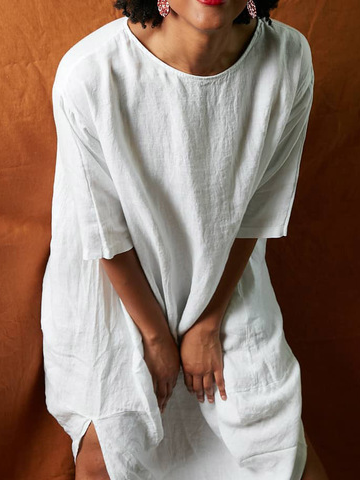Retro Short Sleeve Summer Casual Dress