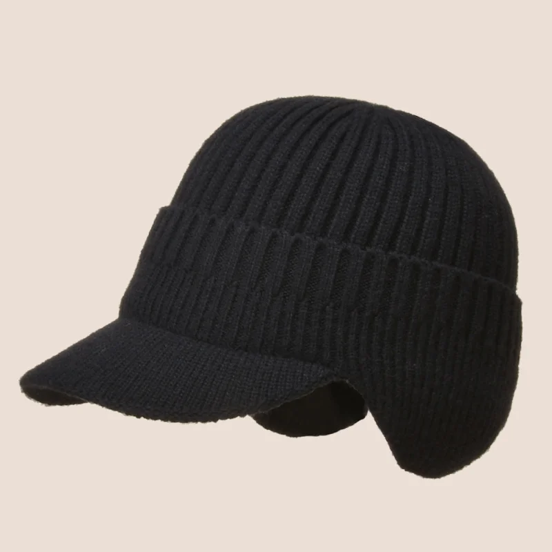 Men's Outdoor Warm Ear Protection Woolen Hat