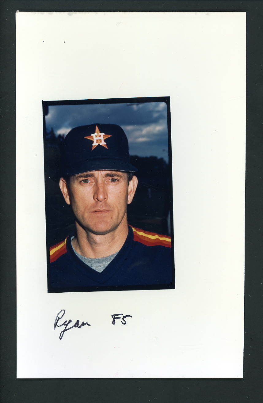 Nolan Ryan Press Original COLOR Photo Poster painting 5 x 8 Houston Astros head shot pose