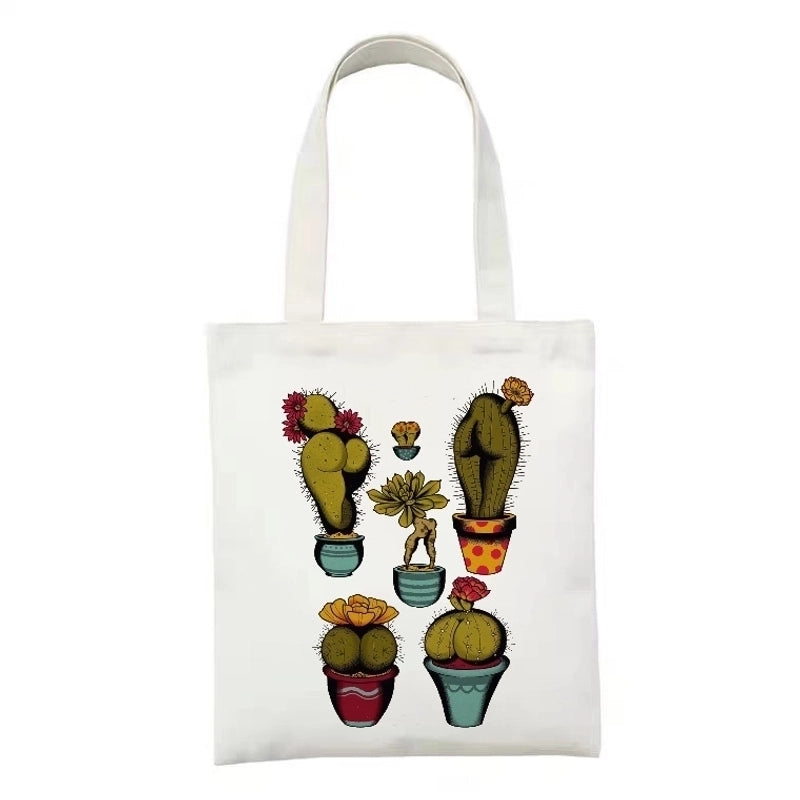 Women’s Minimalist Artistic Animal Mushroom Butterfly Shopping Bags