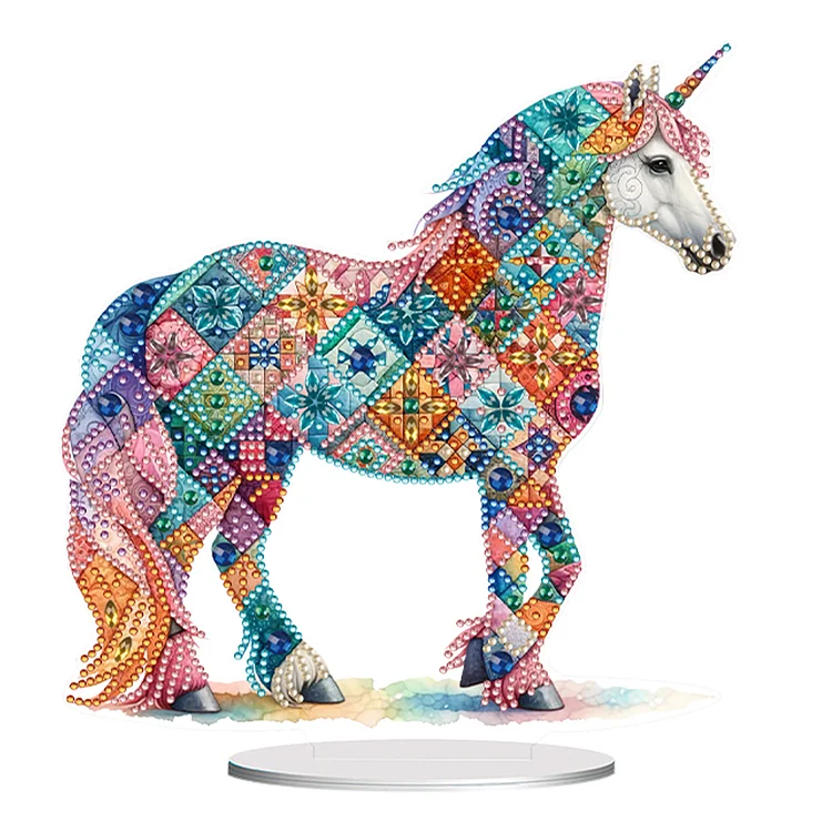 Unicorn Special Shaped Diamond Painting Tabletop Ornaments Kit Home Table Decor
