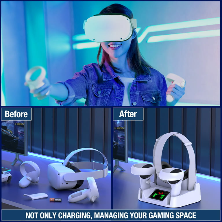 BEBONCOOL Charging Dock for Oculus Quest 2 VR Headset,Oculus Quest 2