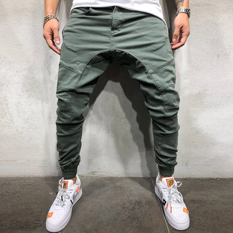 Casual Zipper Solid Color Pants
