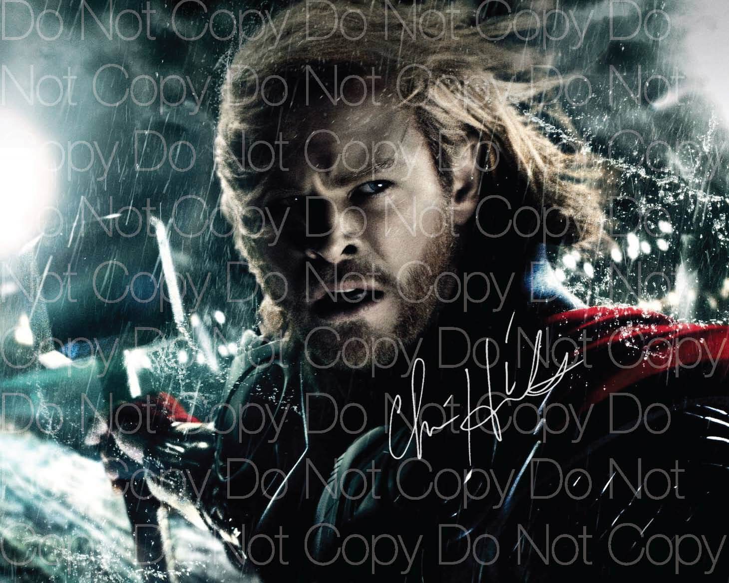 Thor Avengers Chris Hemsworth signed 8X10 print poster Photo Poster painting autograph RP