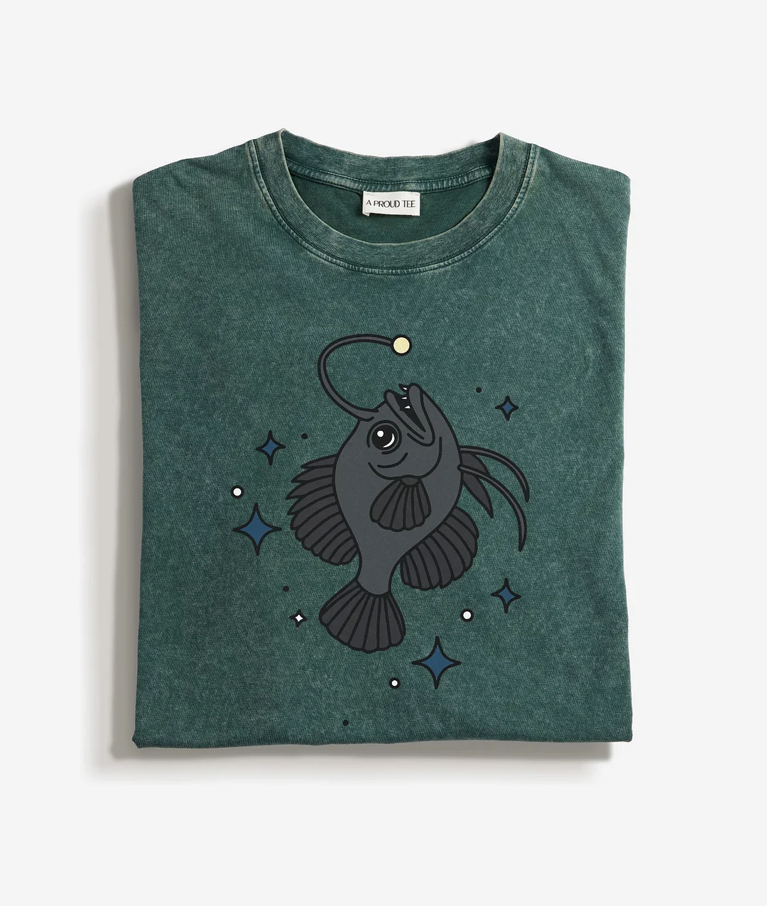 Cute Anglerfish Washed T-shirt