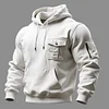 Men's Vintage Outdoor White Pocket Hoodie by Inlyline