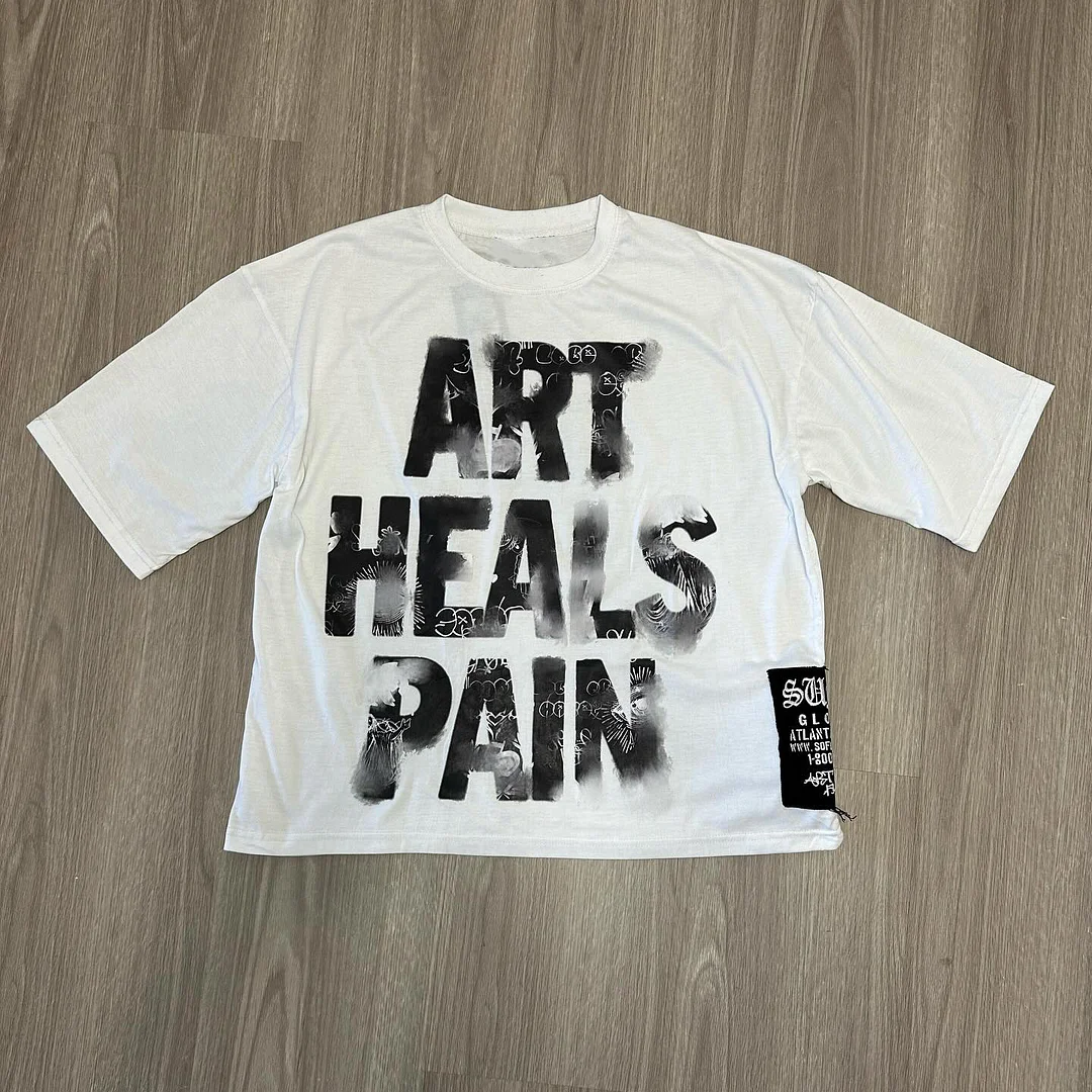 Art Heals Pain Printed T-Shirt