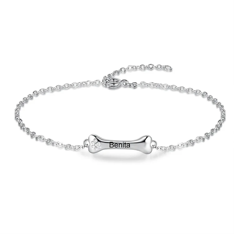 Bracelet petit os 1 Prénom Personnalisé