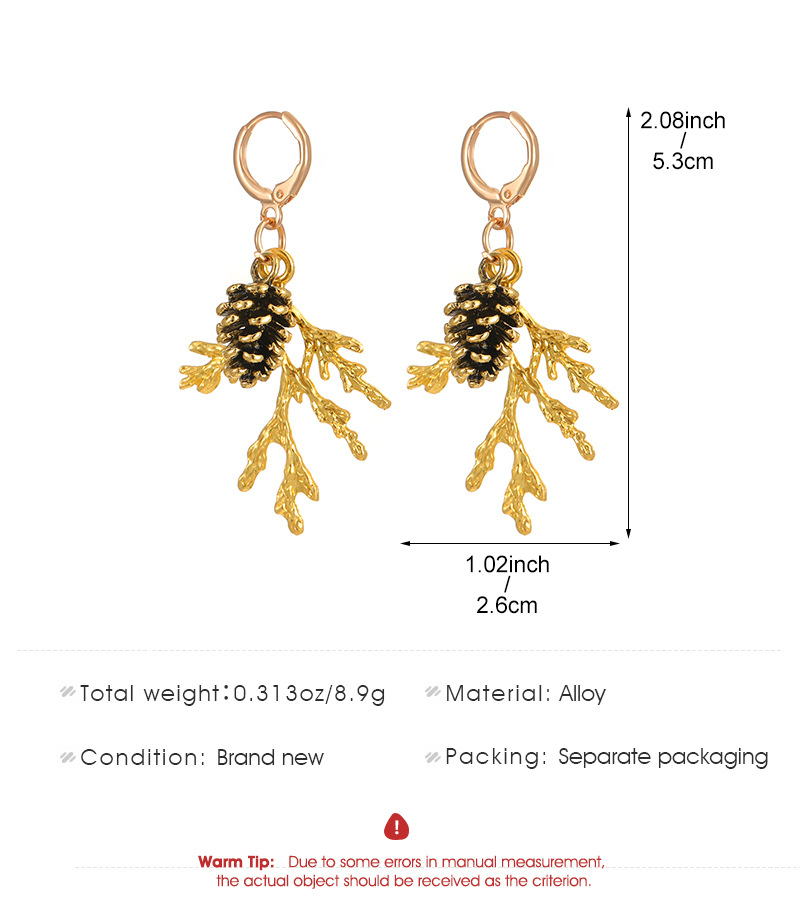 Twig and Pinecone Earrings