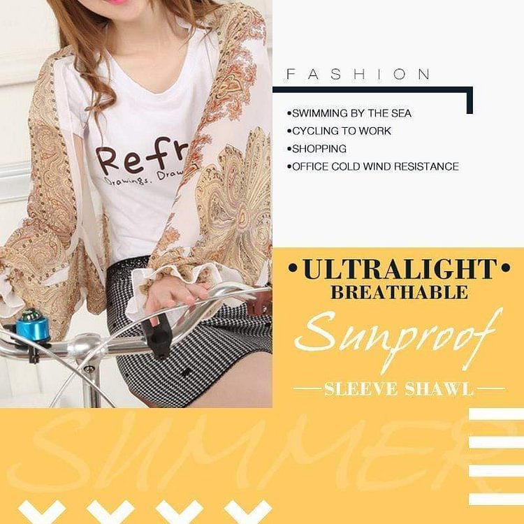 Ultralight Breathable Sunproof Sleeve Shawl
