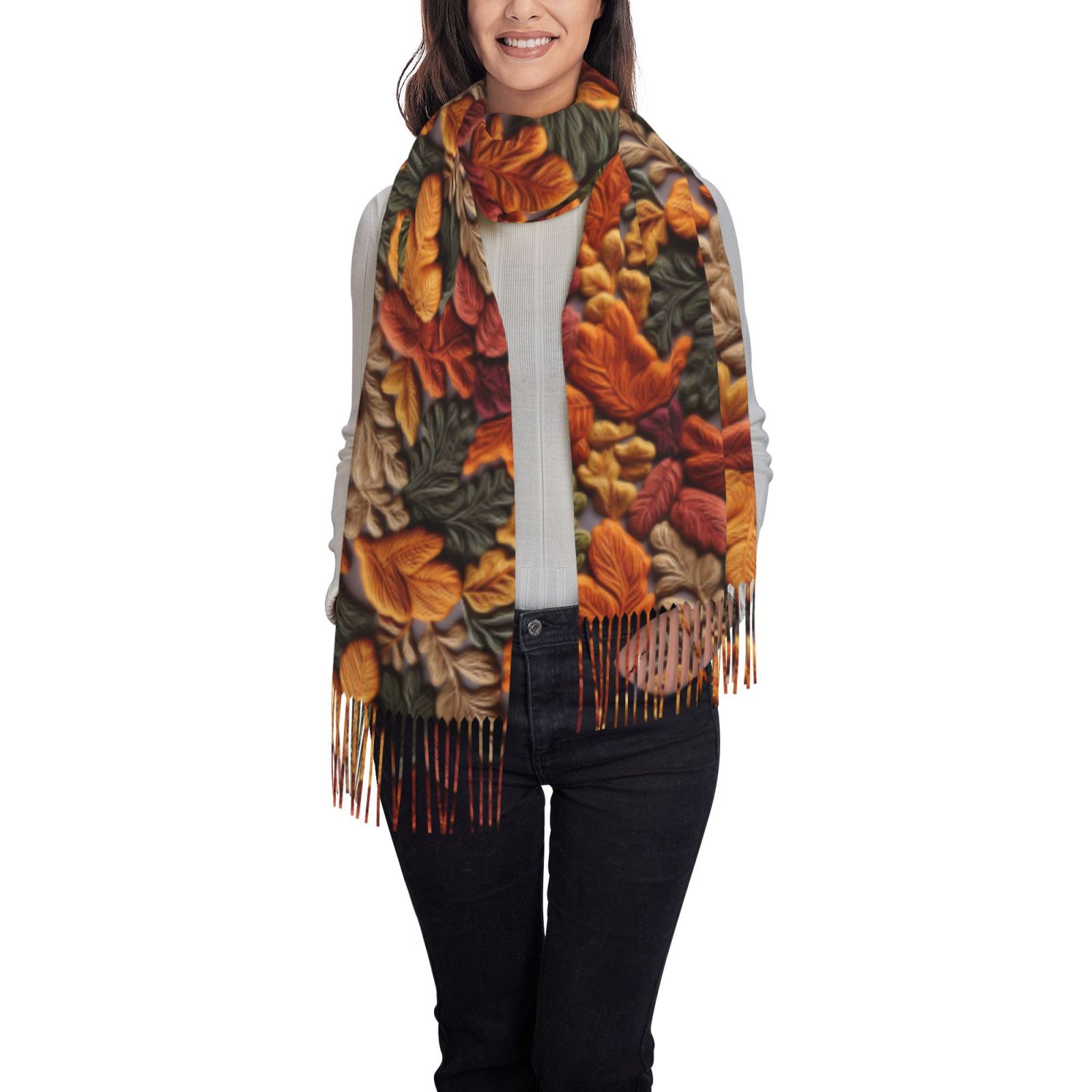 Autumn Leaves Art Print Scarf artswardrobe