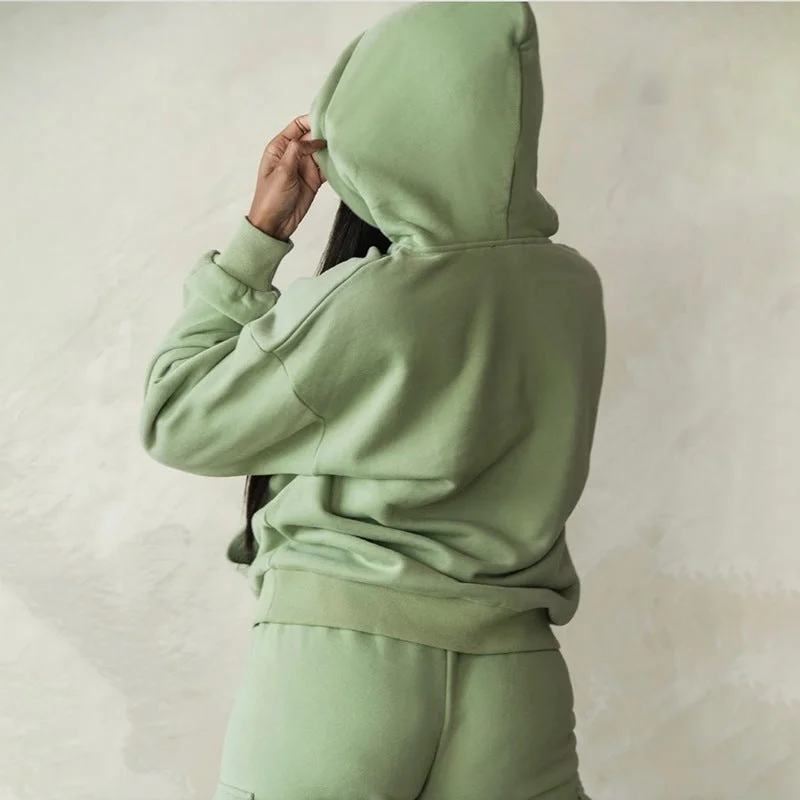 Sweatshirt And Track Pants Set For Women