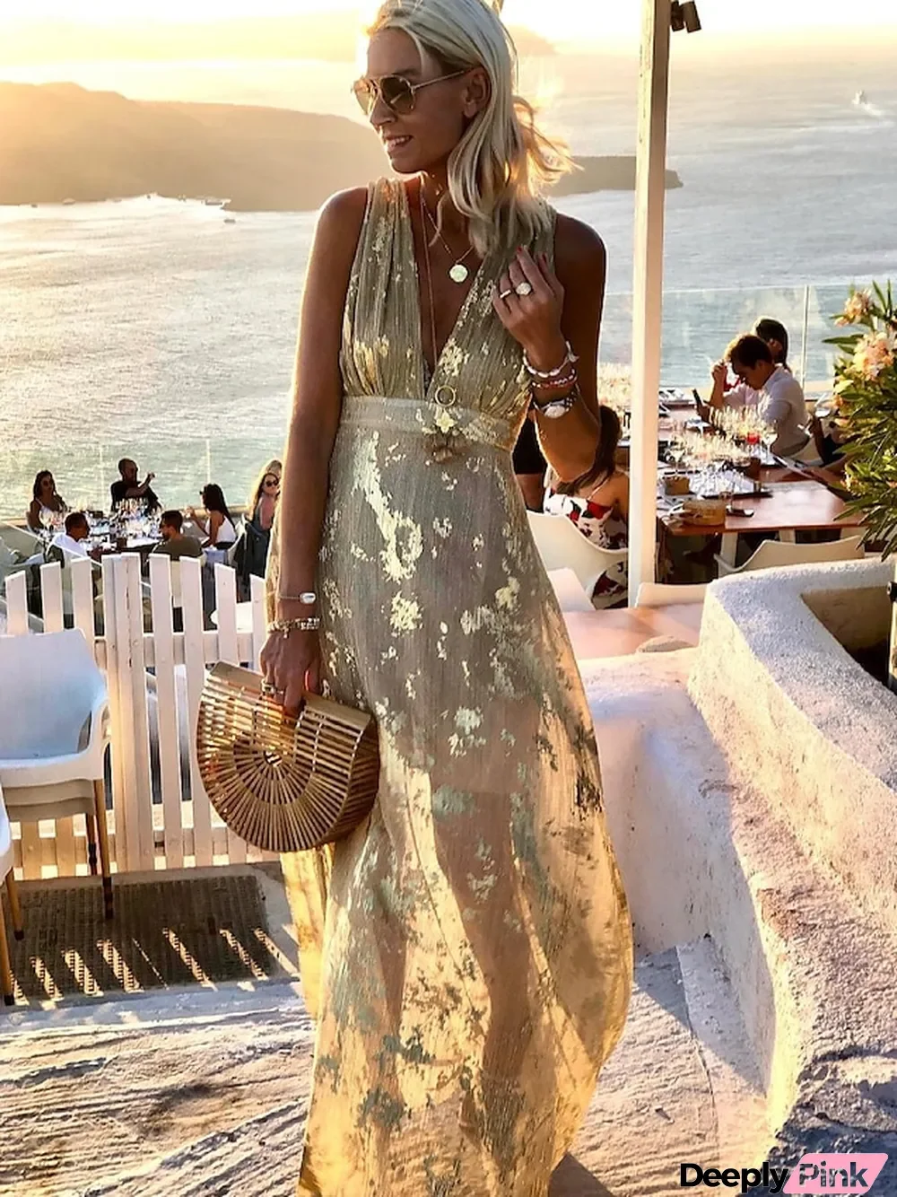 Women's Party Dress Sundress A Line Dress Long Dress Maxi Dress Black Yellow Pink Sleeveless Pure Color Shimmer Summer Spring Deep V Vacation Party Vacation Fall Dress S M L XL