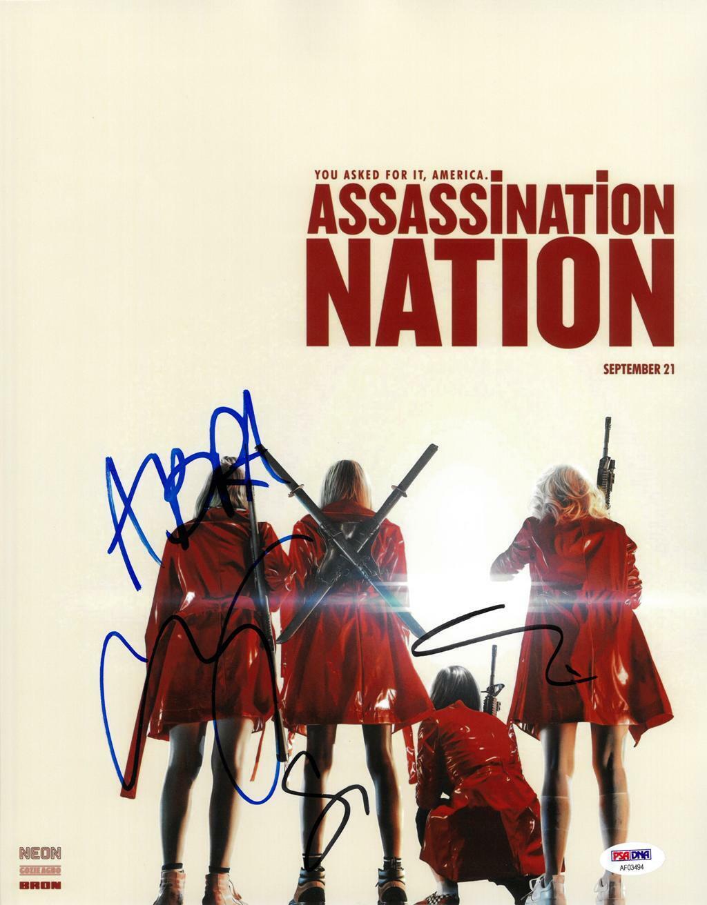 Assassination Nation Multi Signed Autographed 11x14 Photo Poster painting 4 Sigs PSA/DNA#AF03494