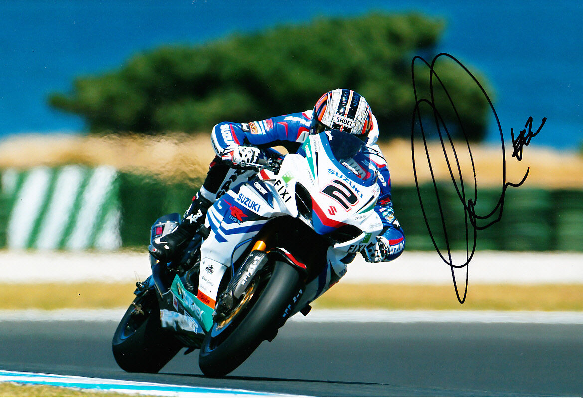 Leon Camier Hand Signed Suzuki 2012 Photo Poster painting 12x8 4.