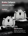 cciyu 19B2714 19B2715 Front Left & Right Brake Calipers With Bracket For Toyota For Avalon 2005-2007,For Toyota For Camry 2005-2006,For Toyota For Sienna 2004-2010,For Toyota For Solara 2004-2008