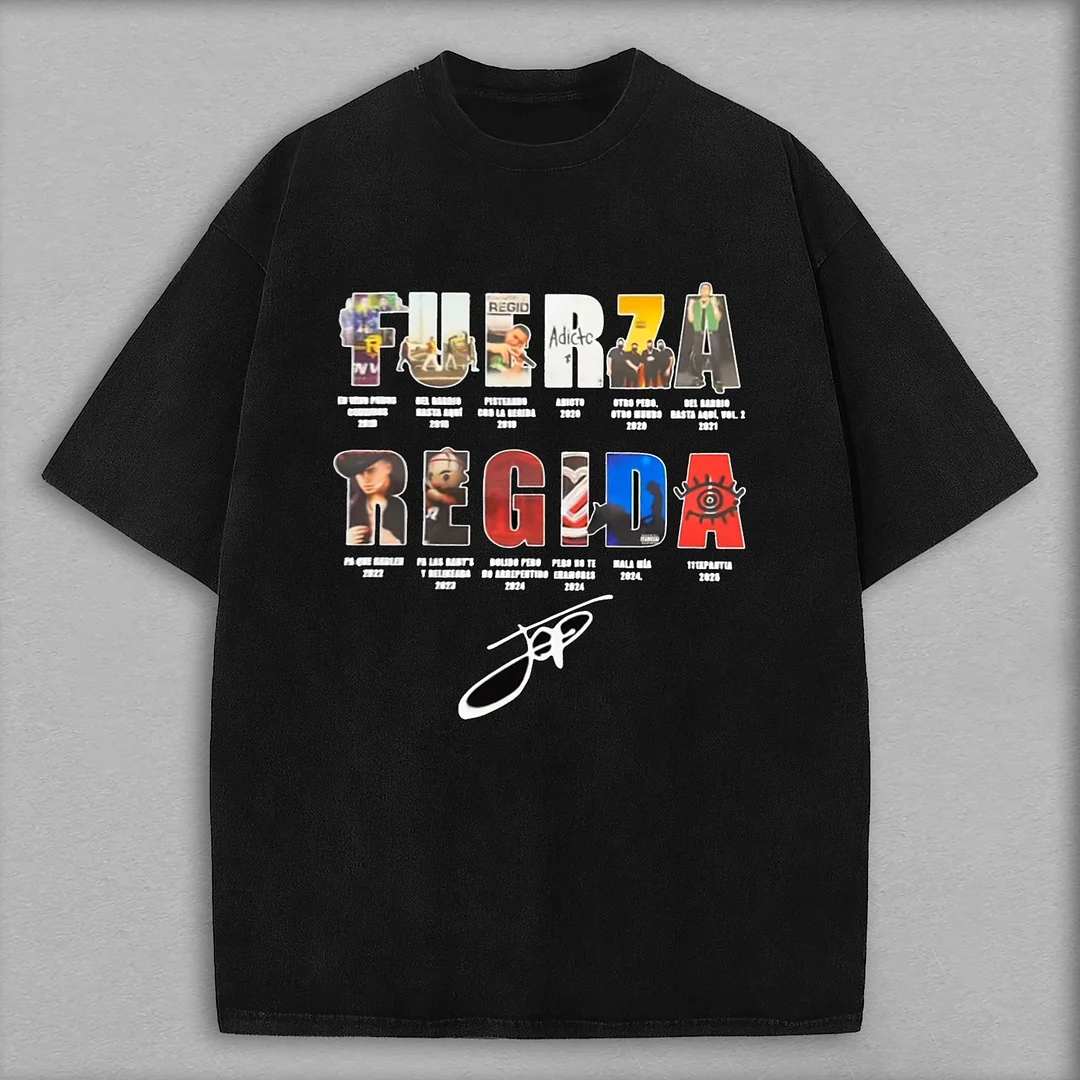Fuerza Regida Printed Oversized Unisex T-shirts